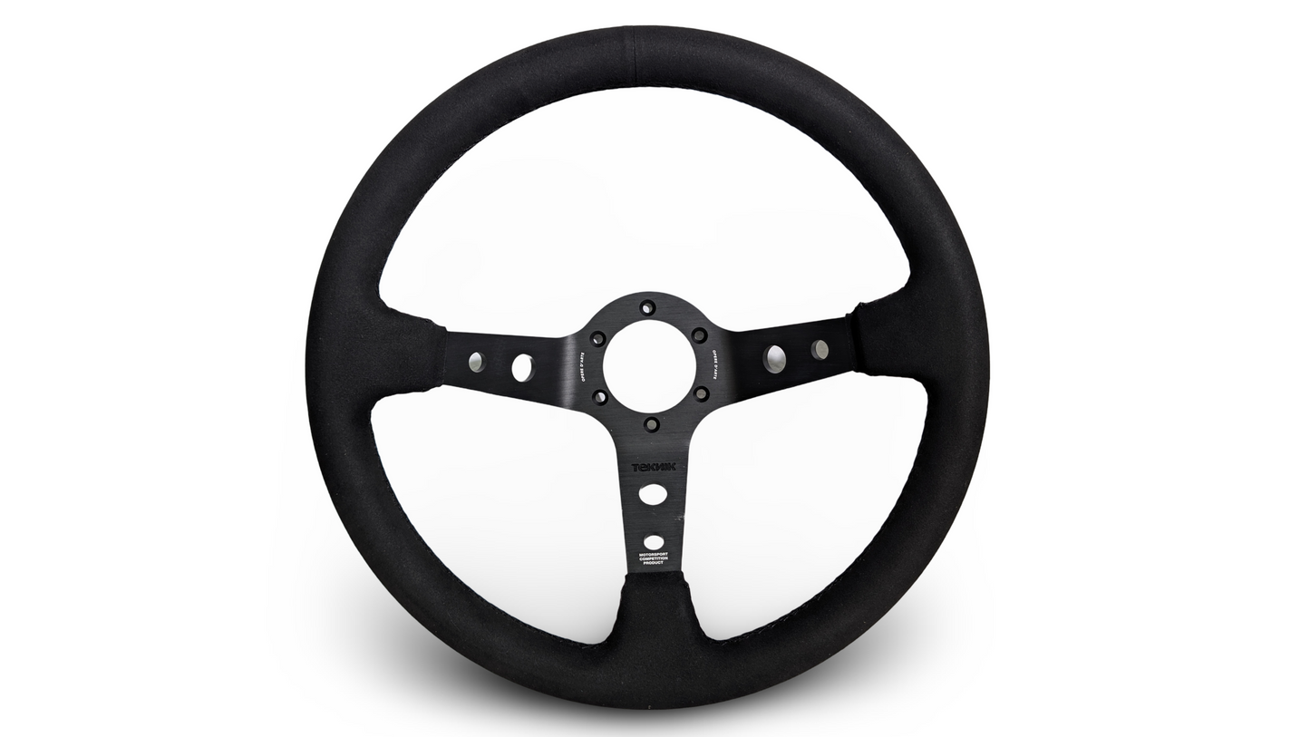 S1H - 350mm + 100mm - Steering Wheel - Black Stitch (Micro)