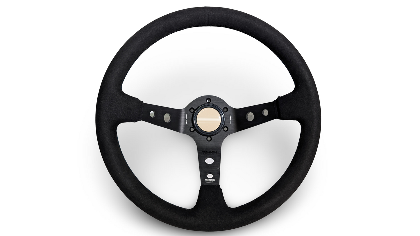 S1H - 350mm + 100mm - Steering Wheel - Black Stitch (Micro)