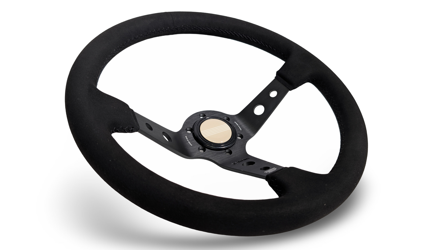 S1H - 350mm + 100mm - Steering Wheel - Black Stitch (Micro)