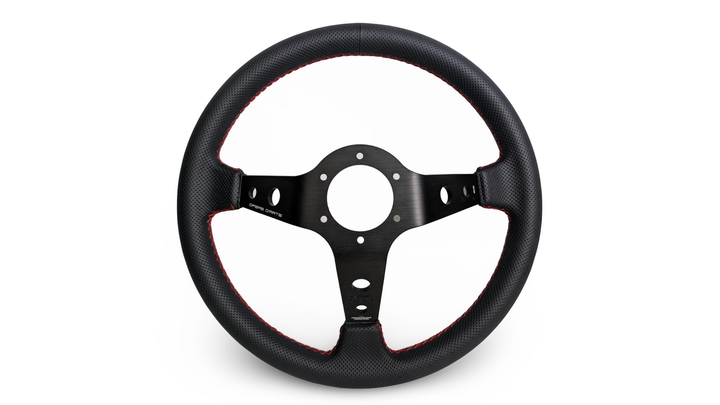 S1H - 350mm + 100mm - Steering Wheel - Red Stitch (Micro)