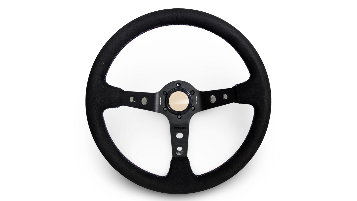 S1H - 350mm + 100mm - Steering Wheel - Tri-Color Stitch (Micro)