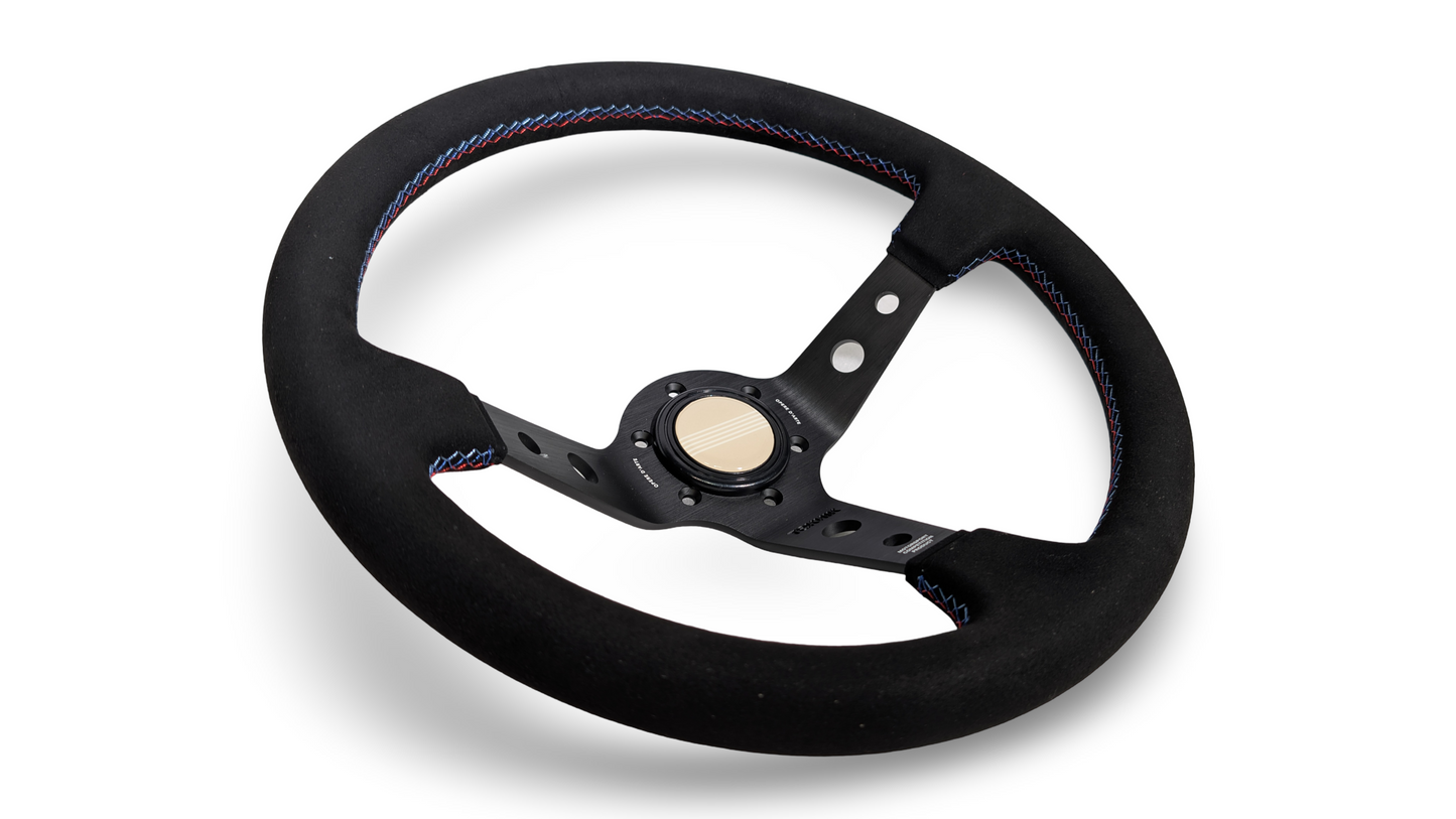 S1H - 350mm + 100mm - Steering Wheel - Tri-Color Stitch (Micro)