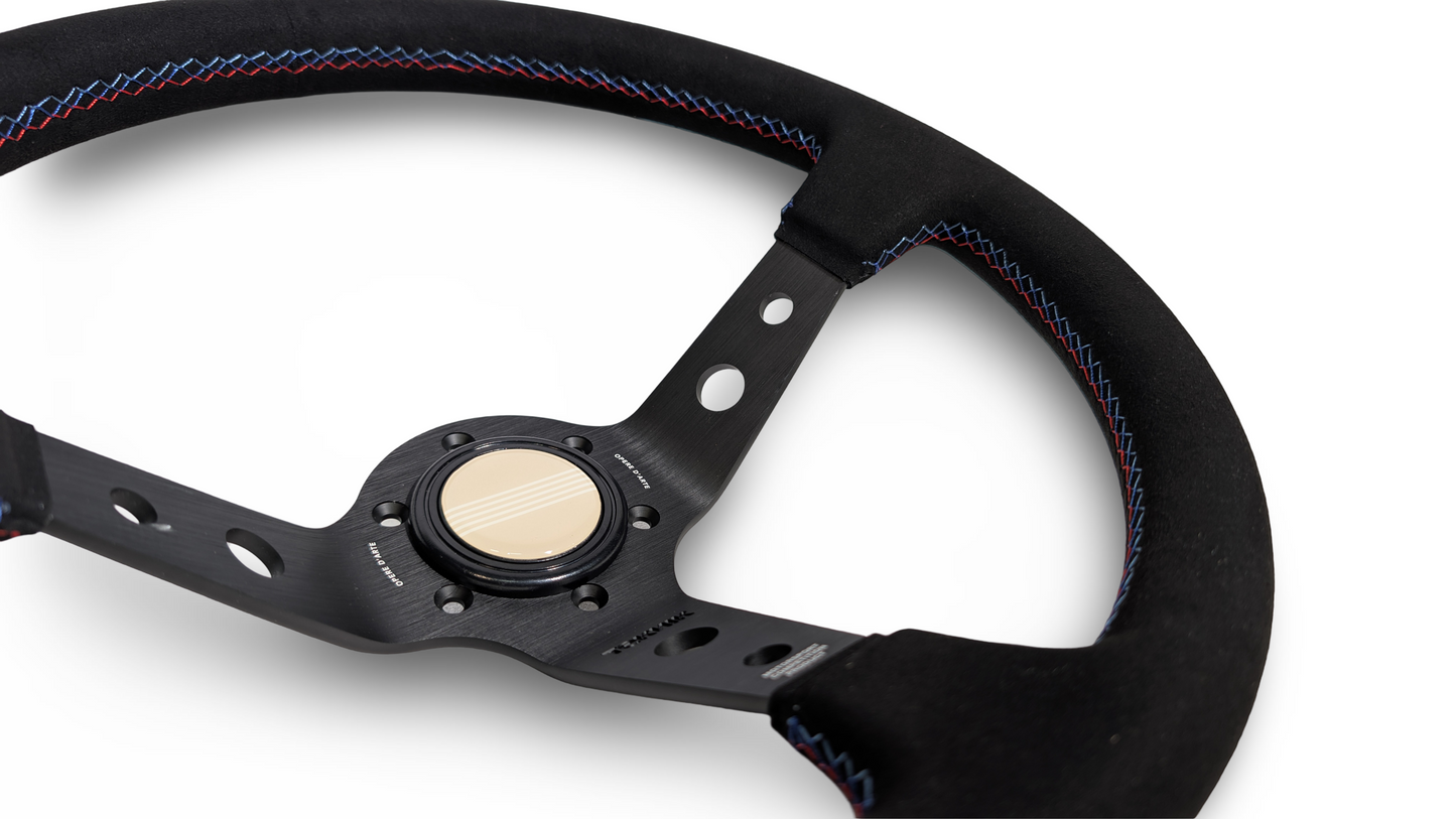 S1H - 350mm + 100mm - Steering Wheel - Tri-Color Stitch (Micro)