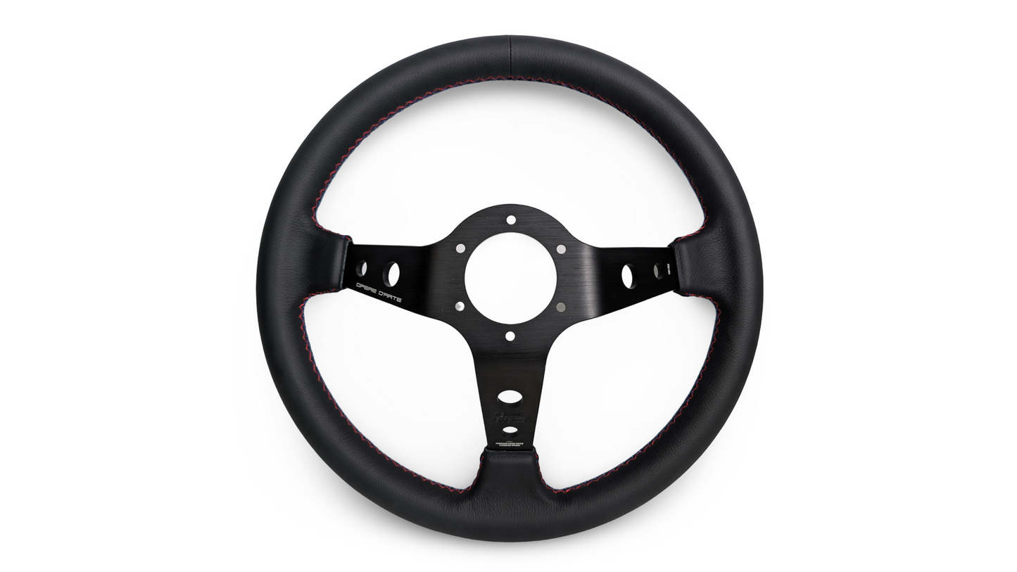 S1H - 350mm + 100mm - Steering Wheel - Tri-Color Stitch (Micro)