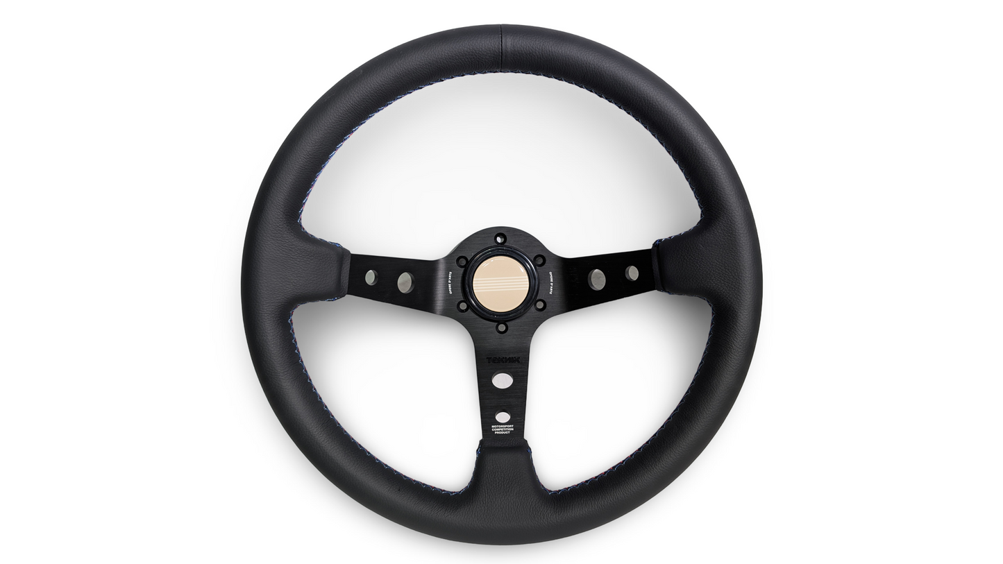 S1H - 350mm + 100mm - Steering Wheel - Tri-Color Stitch (Micro)