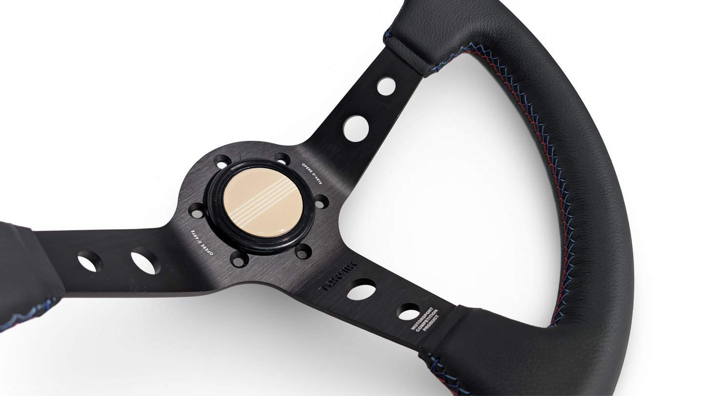 S1H - 350mm + 100mm - Steering Wheel - Tri-Color Stitch (Micro)