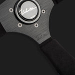 The Leggera 350 - Black Alcantara + Tri-Color Stitch + Blue Center Line