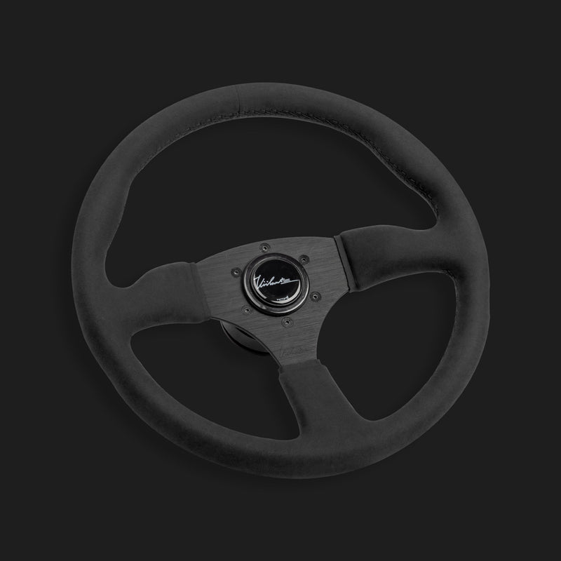 The Leggera 350 - Genuine Black Alcantara + Black Cross Stitch