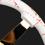 The Stefan 350 - Red Splatter 2.0 + Gold Chrome Spoke
