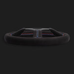 The Leggera 350 - Black Alcantara + Tri-Color Stitch + Blue Center Line