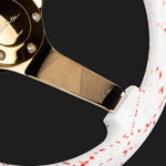 The Stefan 350 - Red Splatter 2.0 + Gold Chrome Spoke