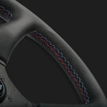 The Leggera 350 - Genuine Leather + Tri-Color Cross Stitch