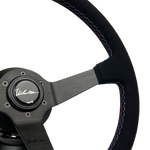 The Arketecto 350 - Black Alcantara + Tri Color Stitch