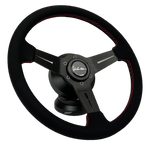 The Five One Six 330 (STLD) - Genuine Black Alcantara + Red Cross Stitch