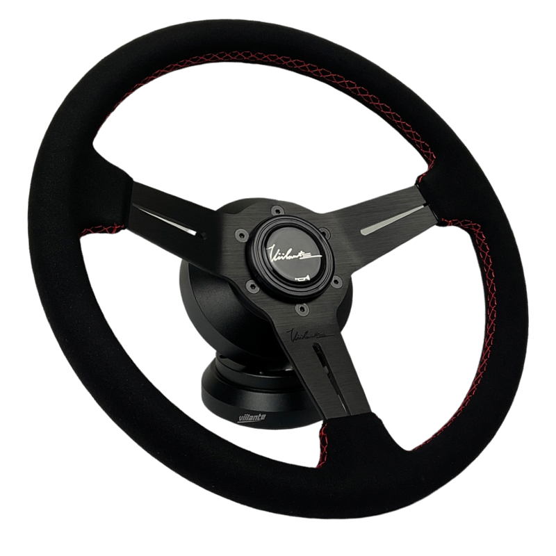 The Five One Six 330 (STLD) - Genuine Black Alcantara + Red Cross Stitch
