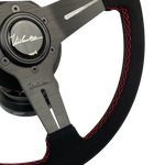 The Five One Six 330 (STLD) - Genuine Black Alcantara + Red Cross Stitch
