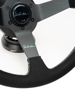 The Arketecto 350 - Genuine Black Alcantara + Mint Cross Stitch