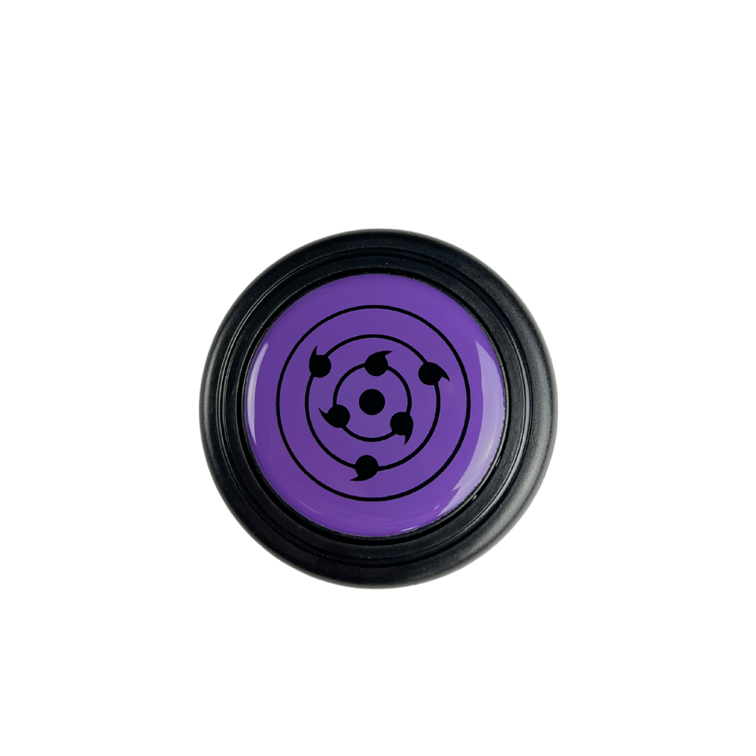 Rinnegan - Naruto Inspired - Horn Button - Court Purple/Black